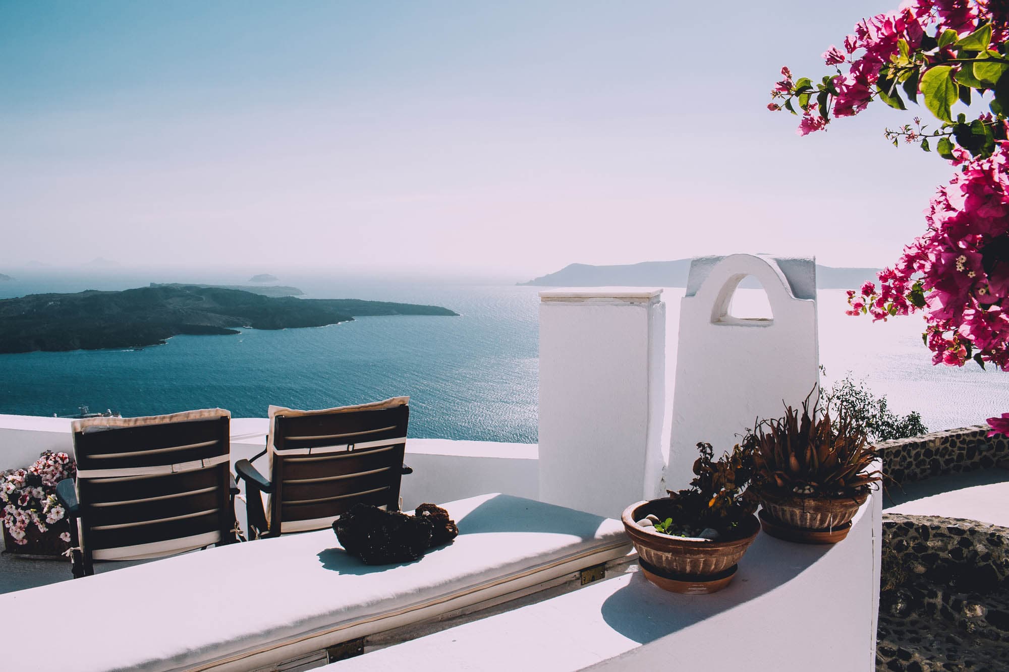 Santorini at golden hour